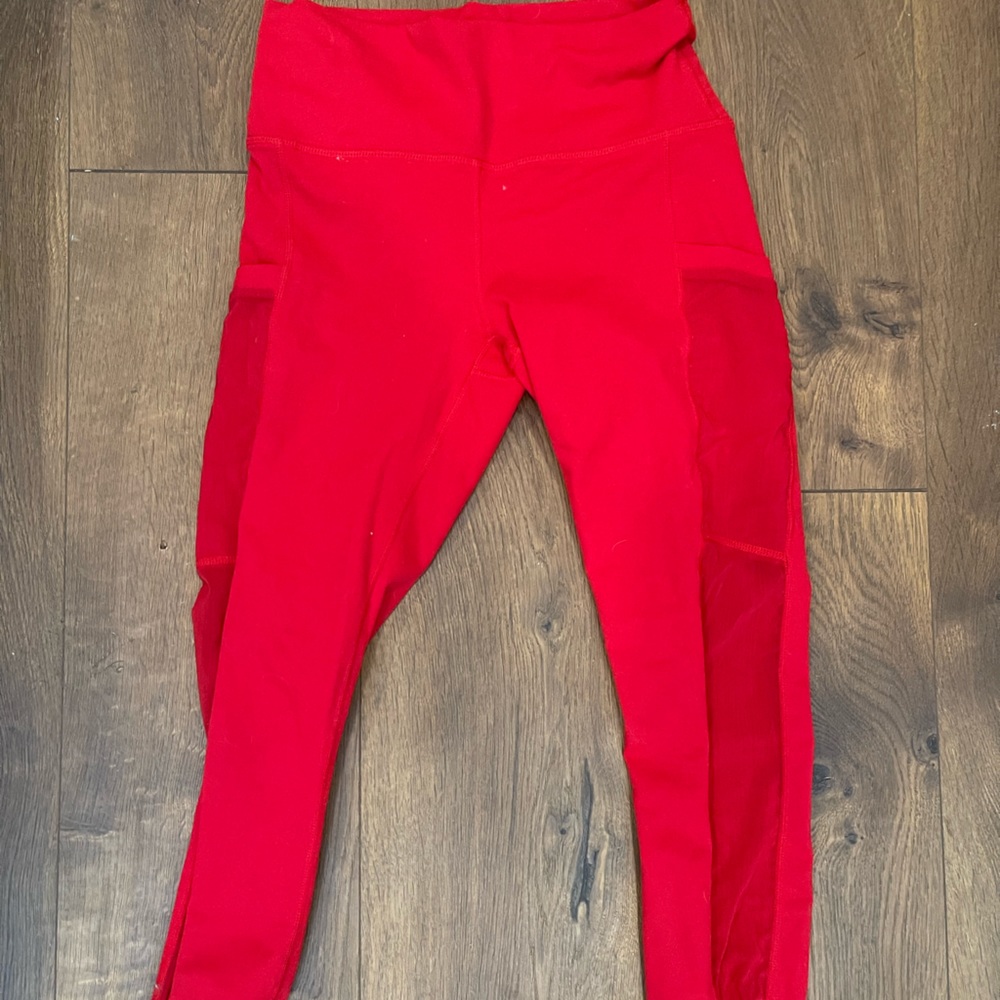 Fabletics 3/4 leggings with sheer side panels